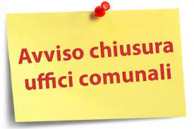 Avviso chiusura uffici - 9-10 aprile