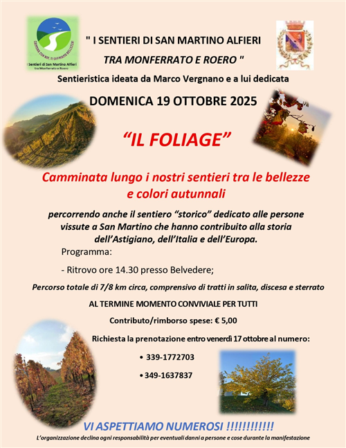 Il foliage - Camminata lungo i nostri sentieri tra bellezze e colori autunnali