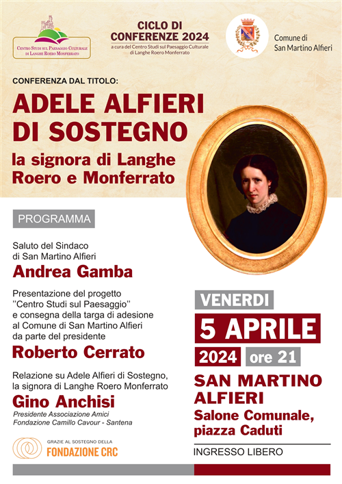 Un importante appuntamento a San Martino Alfieri per venerdì 5 aprile 2024 ore 21:00  nel salone Comunale